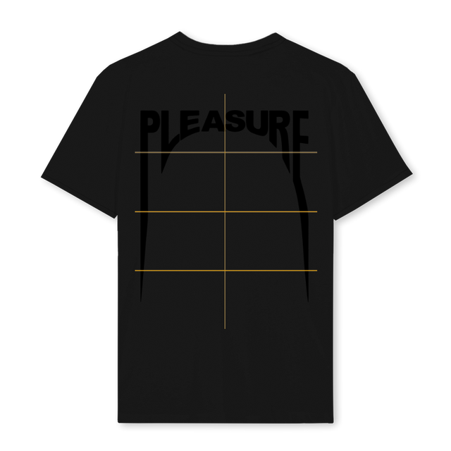 PLEASURE Black Regular Tee.