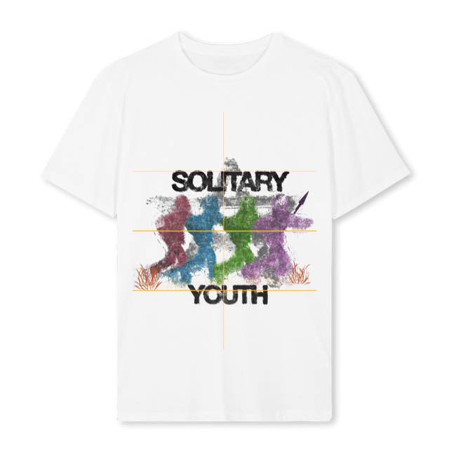 SOLITARY_2  White Regular Tee.