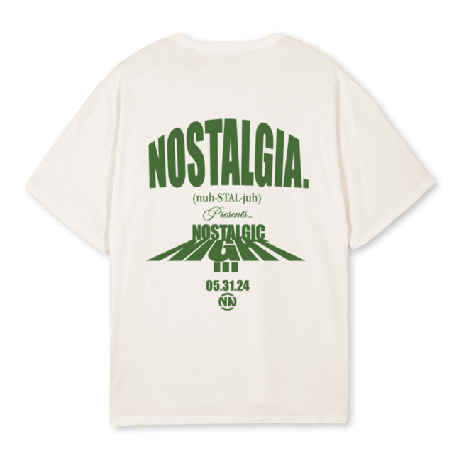 ABOUTBALANCE Vintage White Oversized Tee.