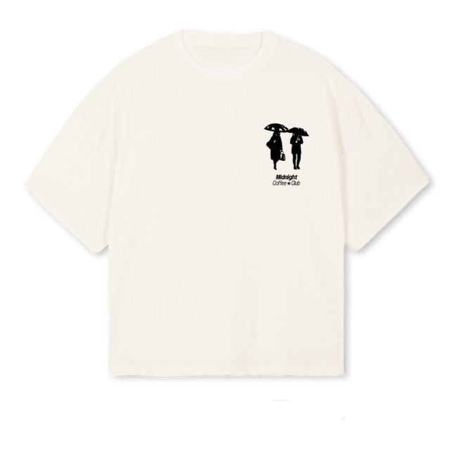 BEIGEWALK Vintage White Oversized Boxy Tee.