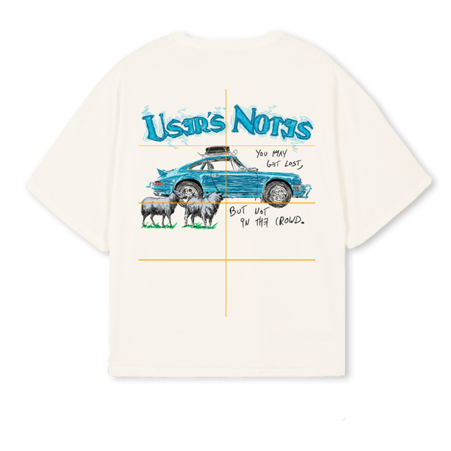 SAFARIGOOD Vintage White Oversized Boxy Tee.