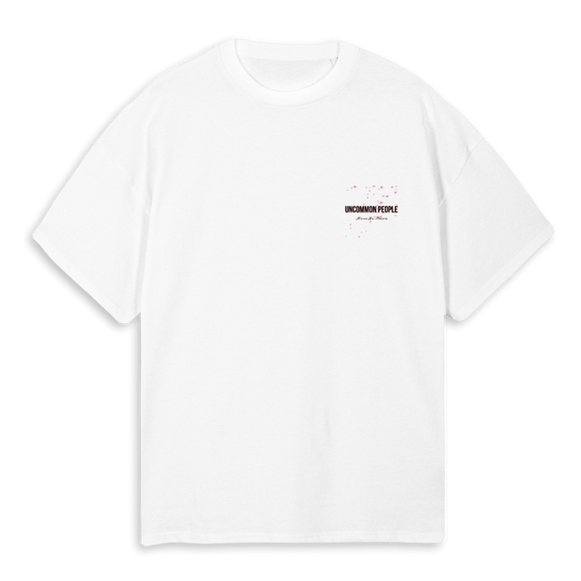 BLOSSOM_2  White Oversized Tee.