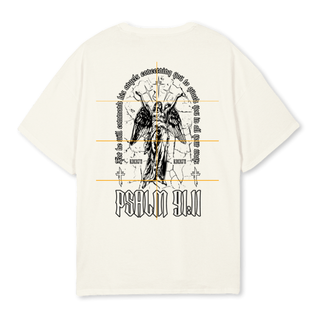 PSALM Cream Oversized Tee.