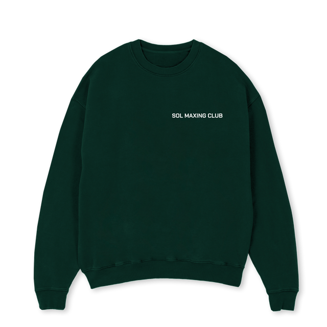 SMCBIG Wild Green Oversized Crewneck Sweater.
