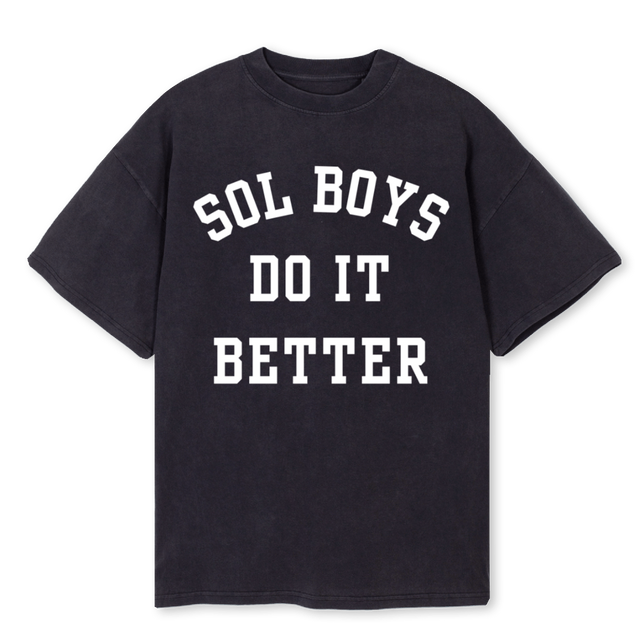 SMCDOITBETTER Vintage Black Oversized Tee.