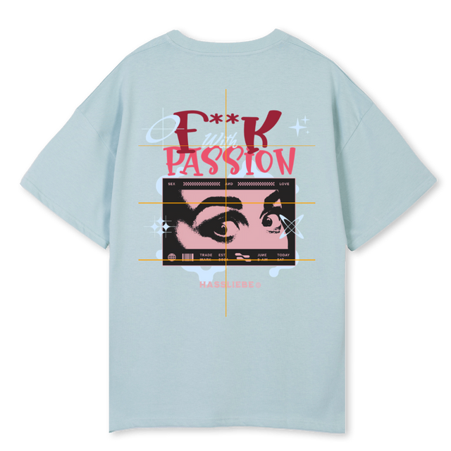 PASIONB Cold Blue Oversized Tee.