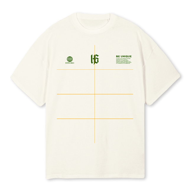 UNIQUE Cream Oversized Tee.