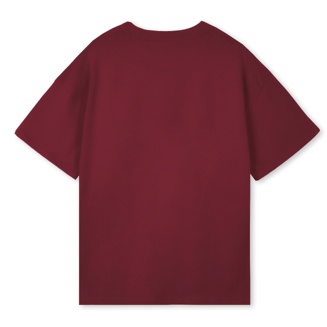 ZEURGCLASSIC Burgundy Oversized Tee.