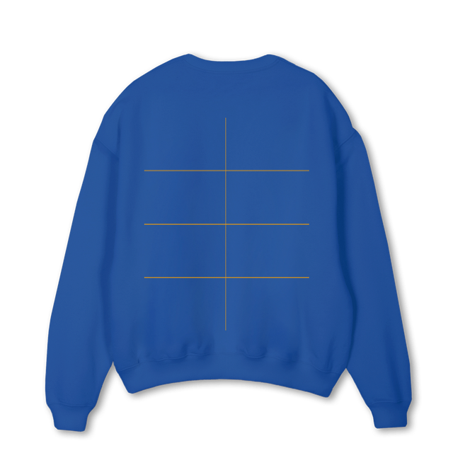 CRUELTY Cobalt Blue Oversized Crewneck Sweater.