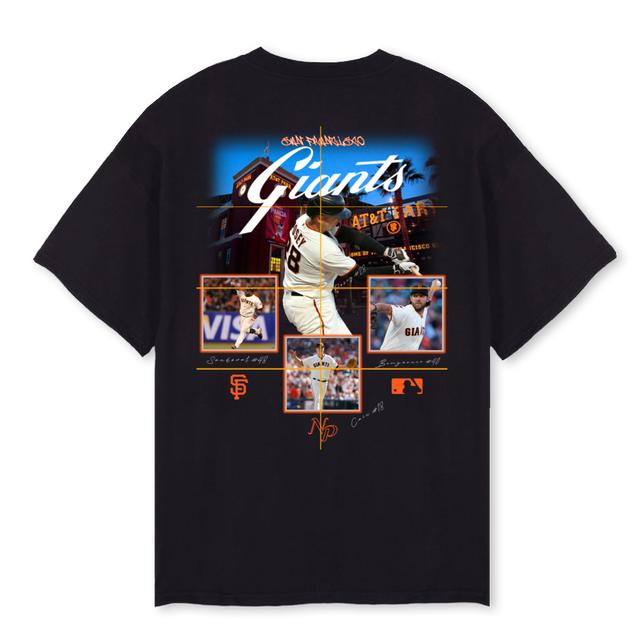 SFGIANTSBLACK Black Oversized Tee.
