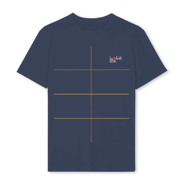 LAZY  Navy Blue Regular Tee.