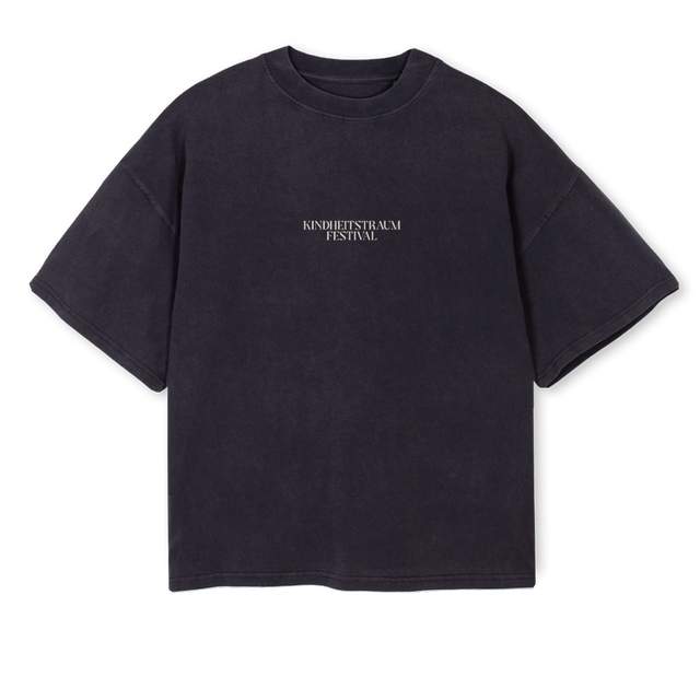 LSKHTBLACK Vintage Black Oversized Boxy Tee.