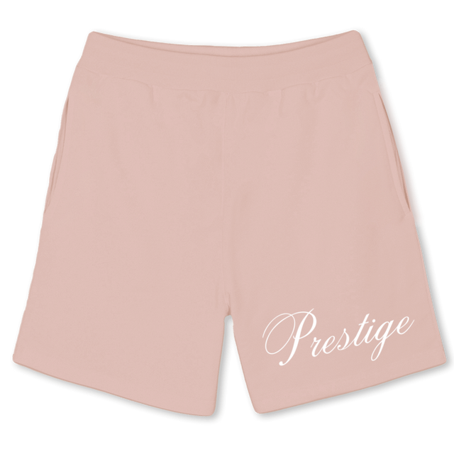 PRESTIGE_1 Pink Clay Relaxed Sweatshorts.