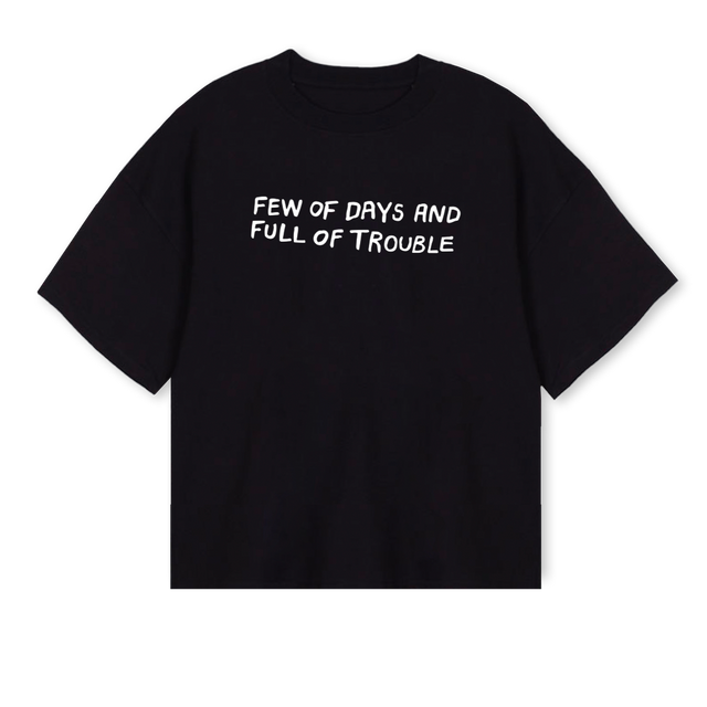 FEWOFDAYS_NEW2 Black Oversized Boxy Tee.