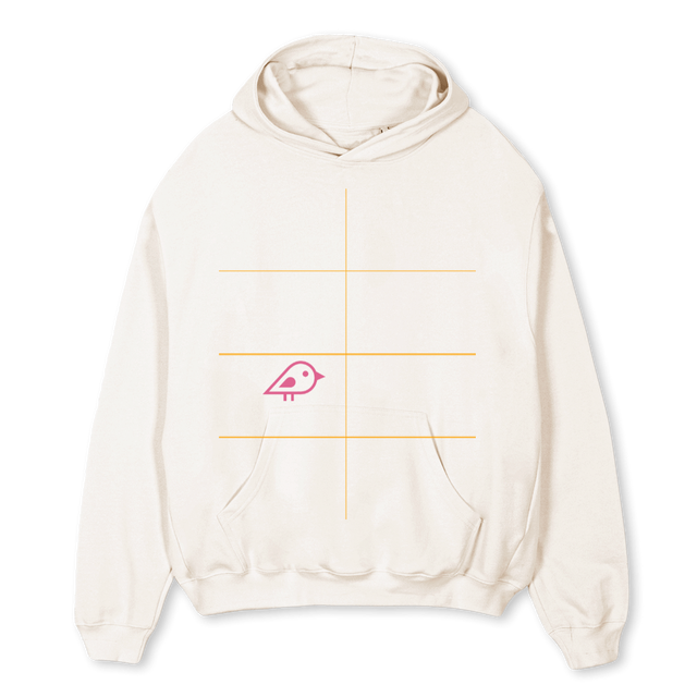 HELADO Vintage White Oversized Hoodie.