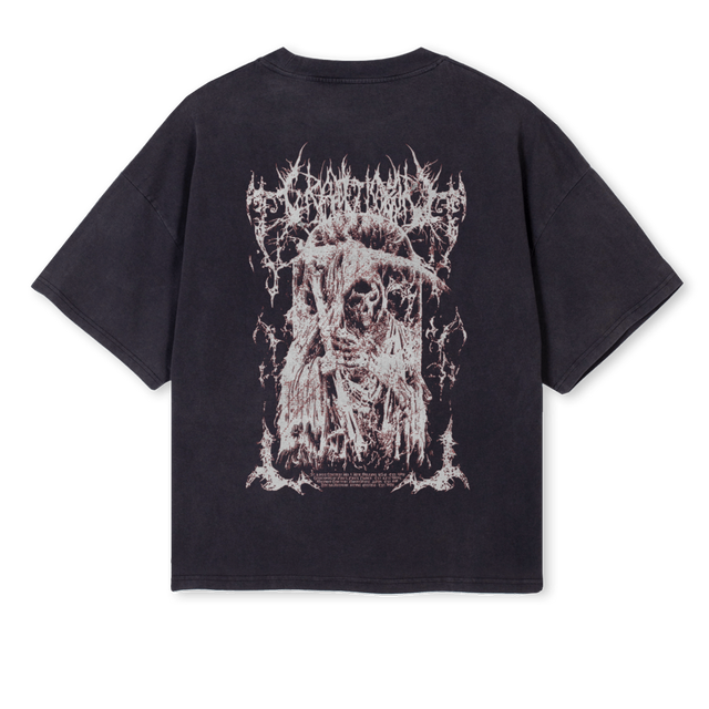 FINALRESTRED Vintage Black Oversized Boxy Tee.