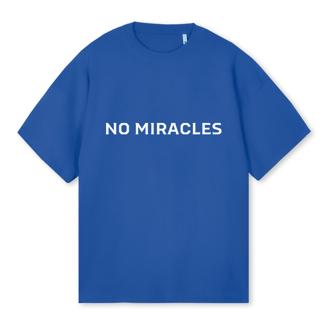 NMOVSZDLOGOWHITEBLUE Cobalt Blue Oversized Tee.