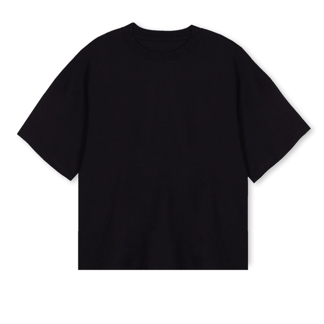 CLEARMIND Black Oversized Boxy Tee.