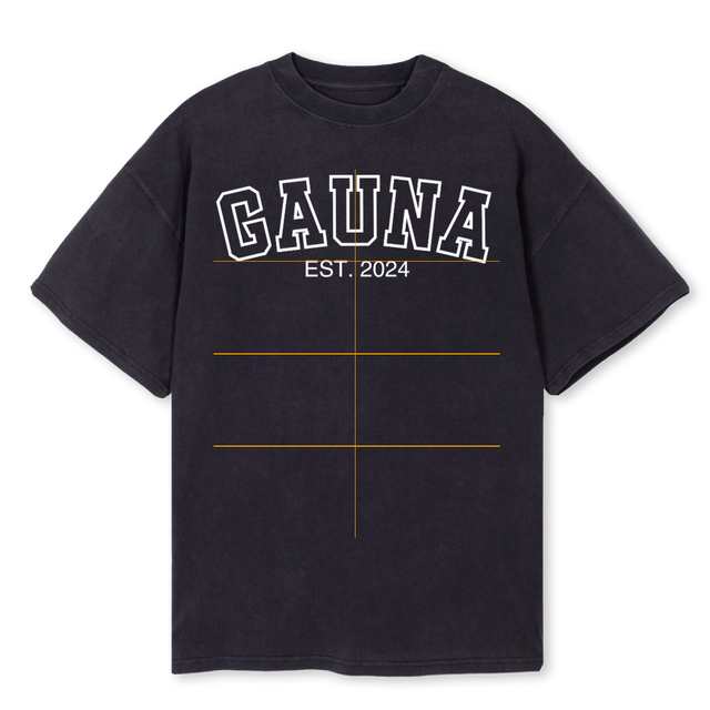 GAUNAESTFRONTMEN Vintage Black Oversized Tee.