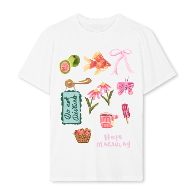 DONOTDISTURB White Regular Tee.