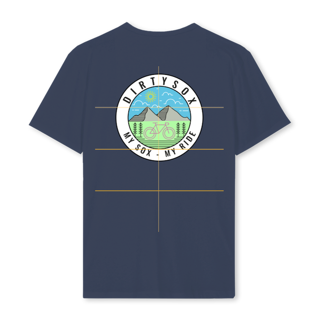 MYSOXMYRIDESHIRT Navy Blue Regular Tee.