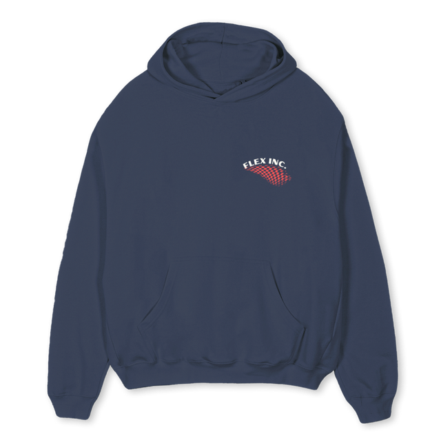 MOTOR Navy Blue Oversized Hoodie.