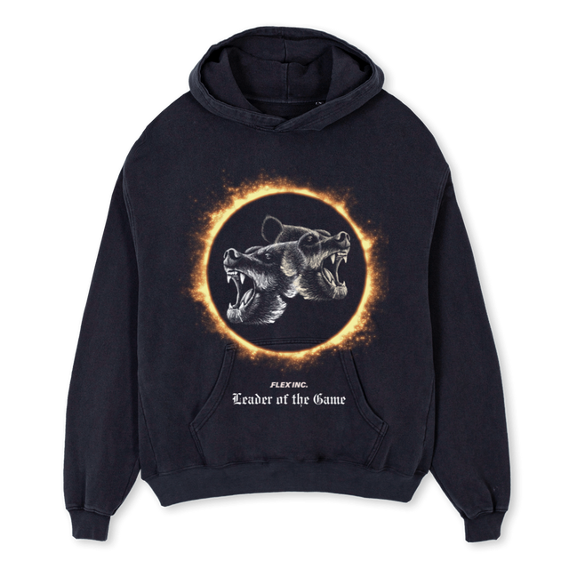 FIREBEARS Vintage Black Oversized Hoodie.