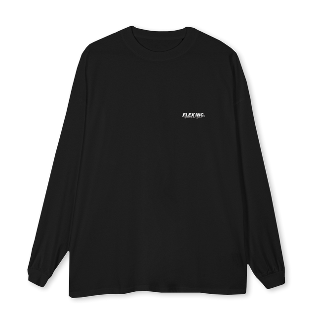LOTGLONGSHIRT Black Oversized LS Tee.