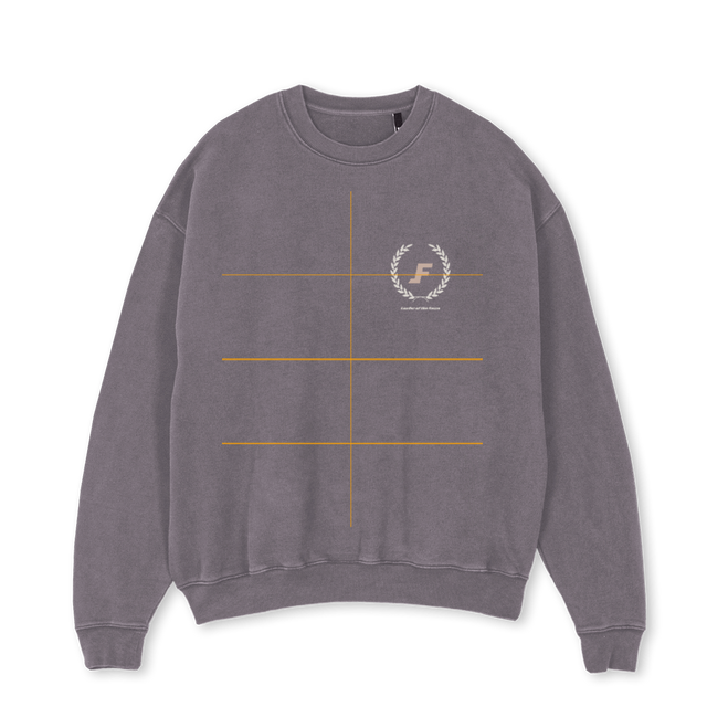 CHAMPIONSWEATER Pigment Grey Oversized Crewneck Sweater.