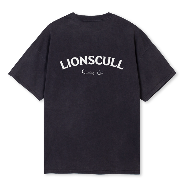 LSRUNCLUB Vintage Black Oversized Tee.