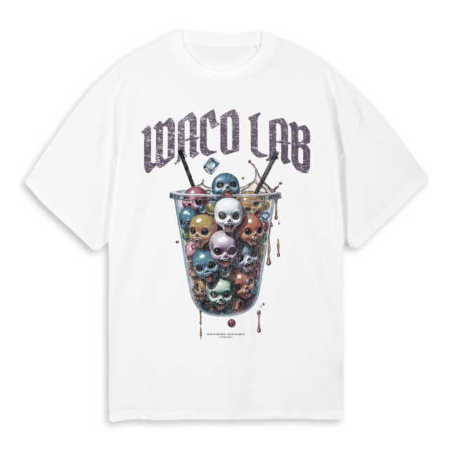 BUBBLETEA White Oversized Tee.
