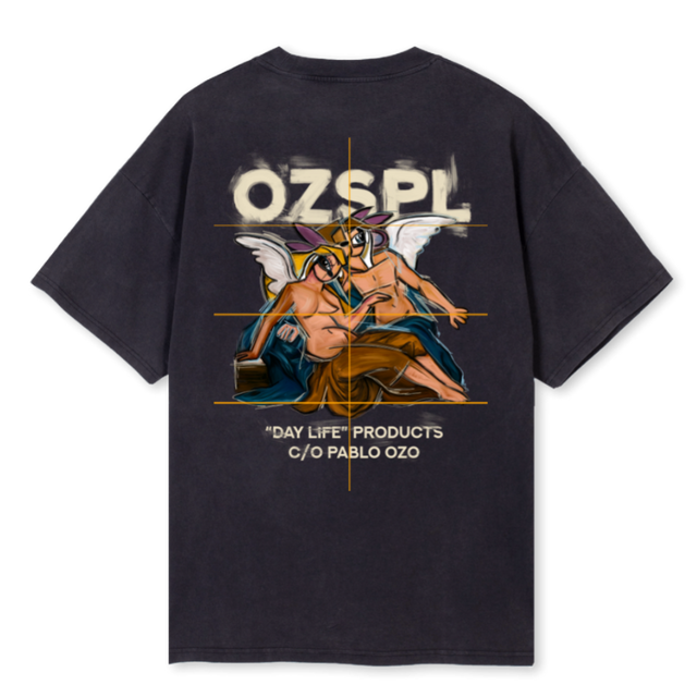 EROSPSYCHE Vintage Black Oversized Tee.