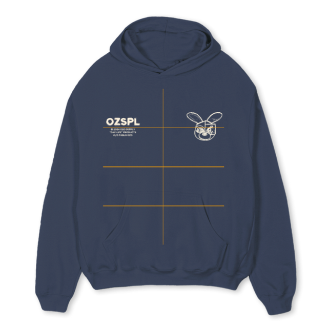 HOODIEBOO Navy Blue Oversized Hoodie.