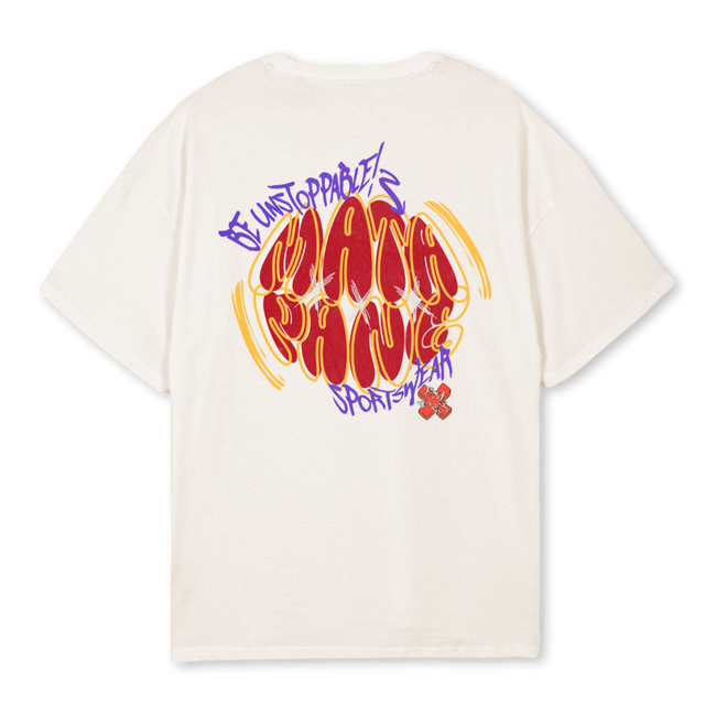 DINOSUMMER Vintage White Oversized Tee.