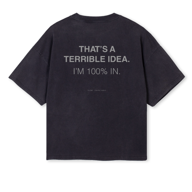 TERRIBLEBLACK Vintage Black Oversized Boxy Tee.