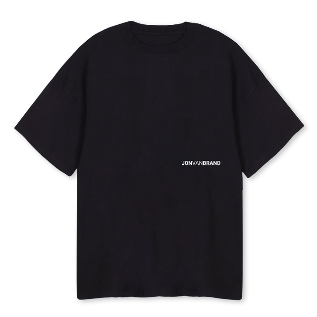 JVBROADTRIPQLD Black Oversized Tee.