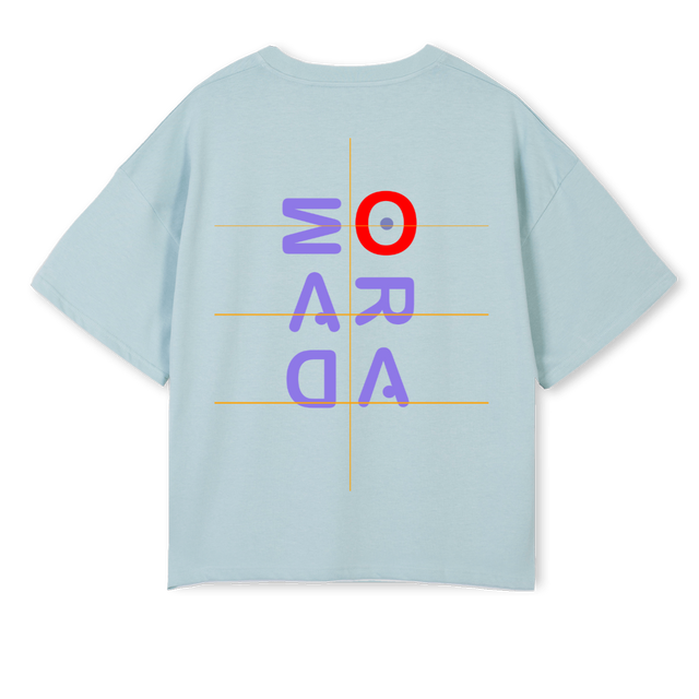 MORADAUNOAZUL Cold Blue Oversized Boxy Tee.