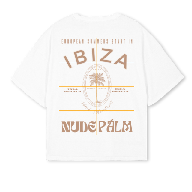 ISLAND White Oversized Boxy Tee.