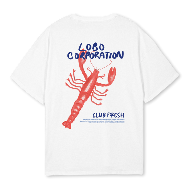 LOBOCORPCLUBFRESH White Oversized Tee.