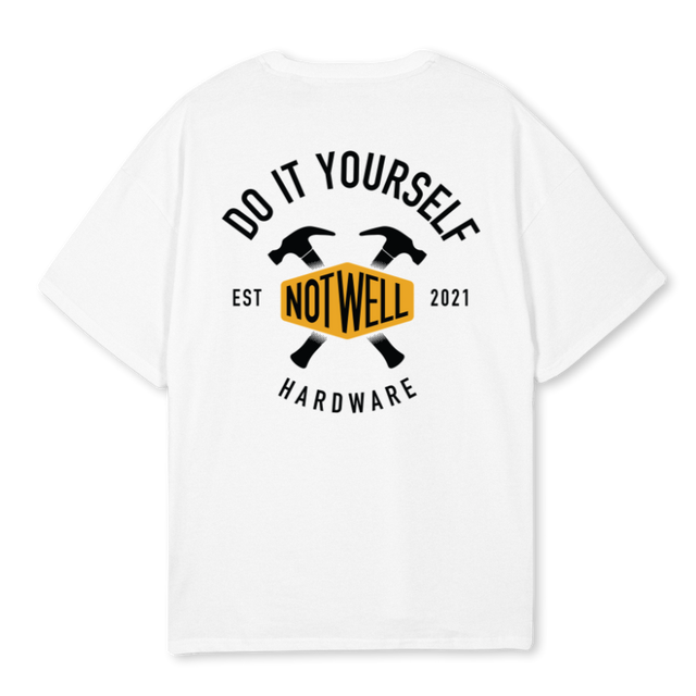 WHITETEEDIY White Oversized Tee.