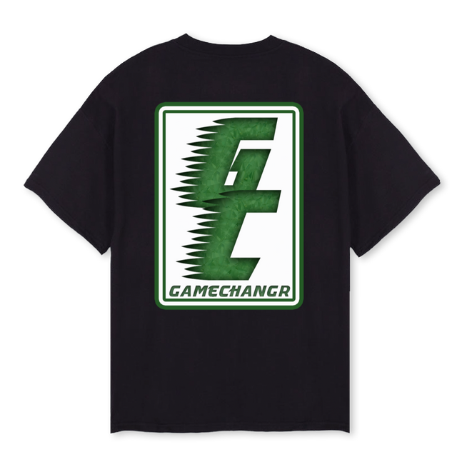 GCGREENSUM Black Oversized Tee.