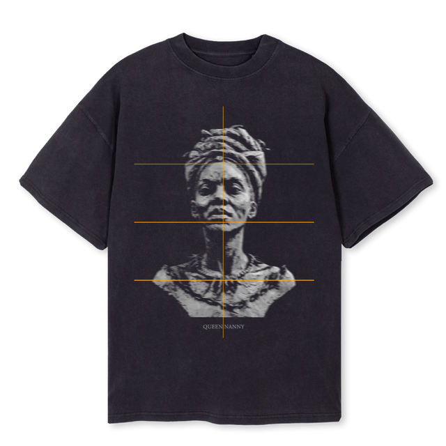QUEENNANNYM Vintage Black Oversized Tee.