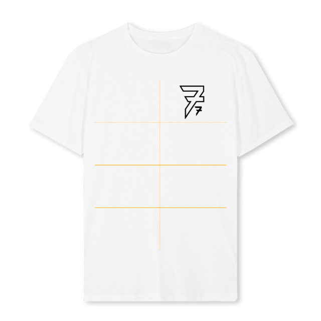 DOUBLELOGOTHREE White Regular Tee.