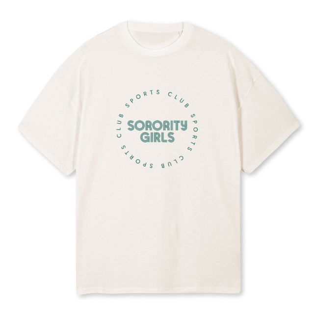 SGCSCVINTWHTGREEN Vintage White Oversized Tee.