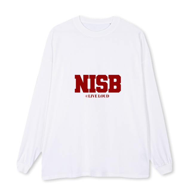 NISBSHIRT White Oversized LS Tee.