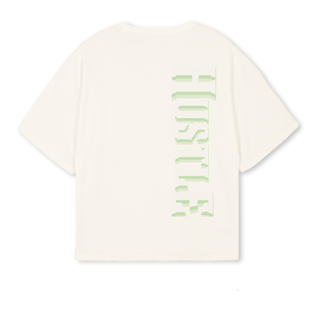 HUSTLERETROWV Vintage White Oversized Boxy Tee.