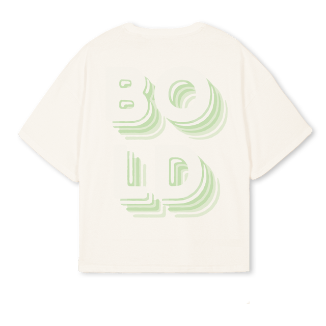 BOLDWV Vintage White Oversized Boxy Tee.
