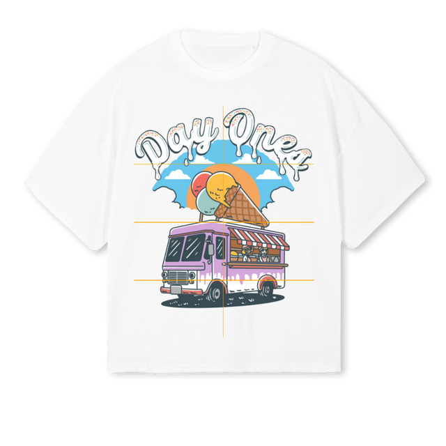 ICT White Oversized Boxy Tee.