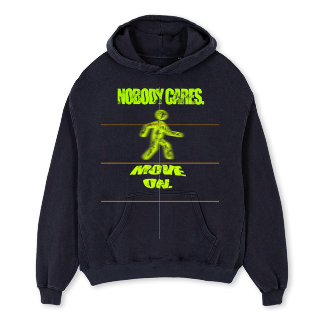 NCMO Vintage Black Oversized Hoodie.