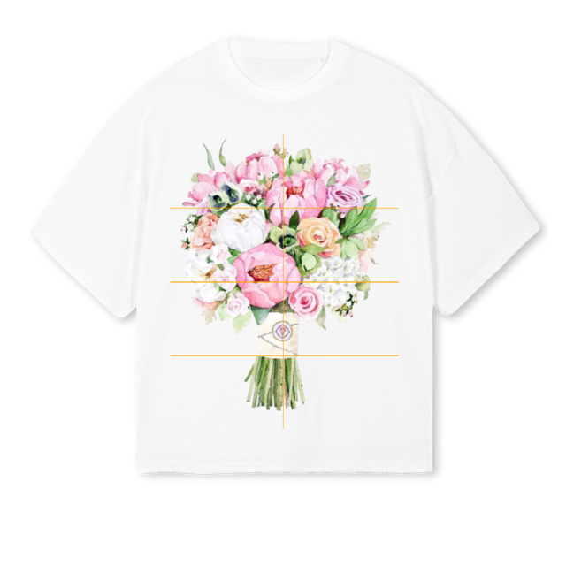 CLRFLWR White Oversized Boxy Tee.